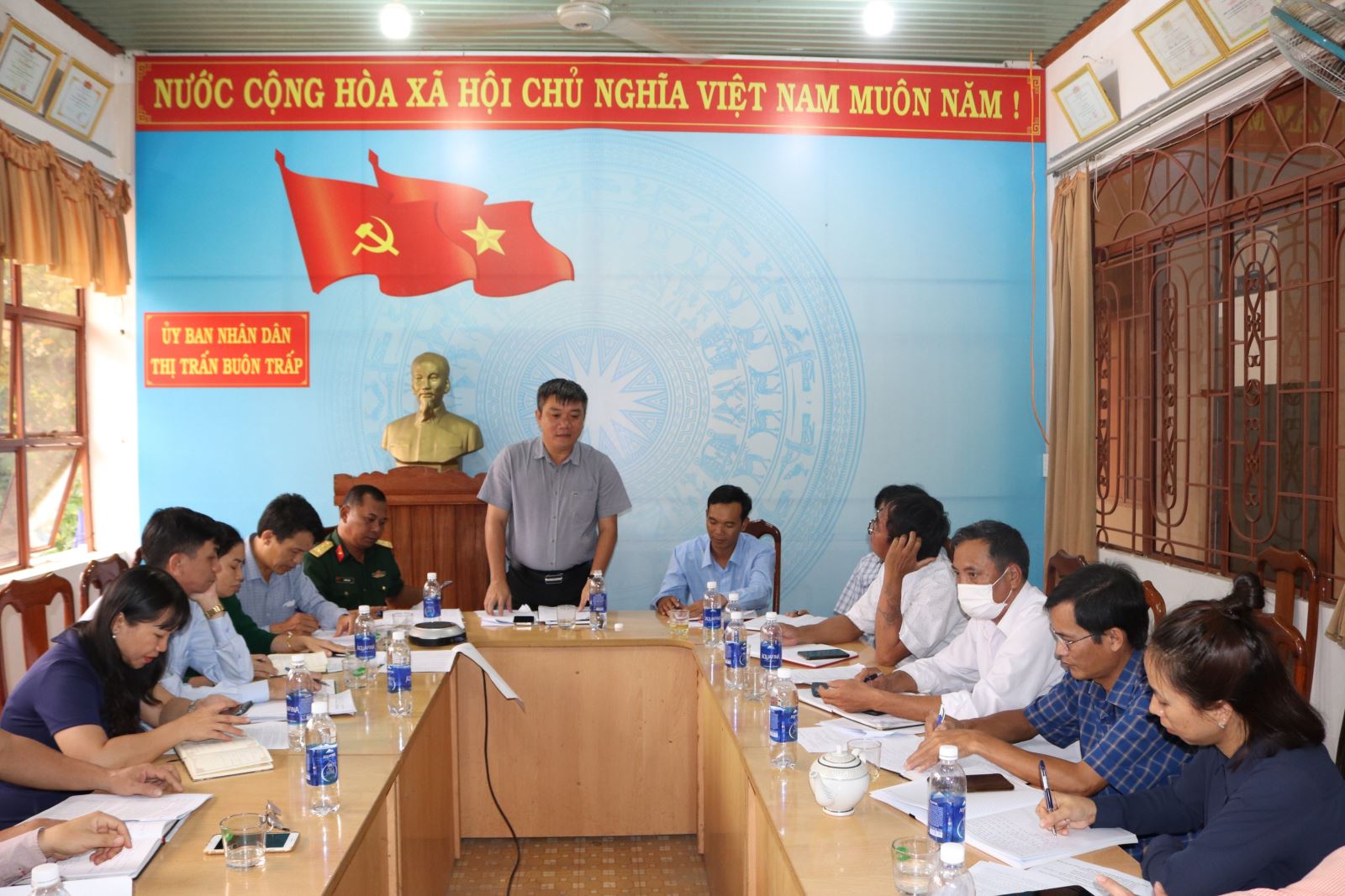 Đoàn Công tác của Thường trực Huyện ủy làm việc với Đảng ủy các xã, thị trấn