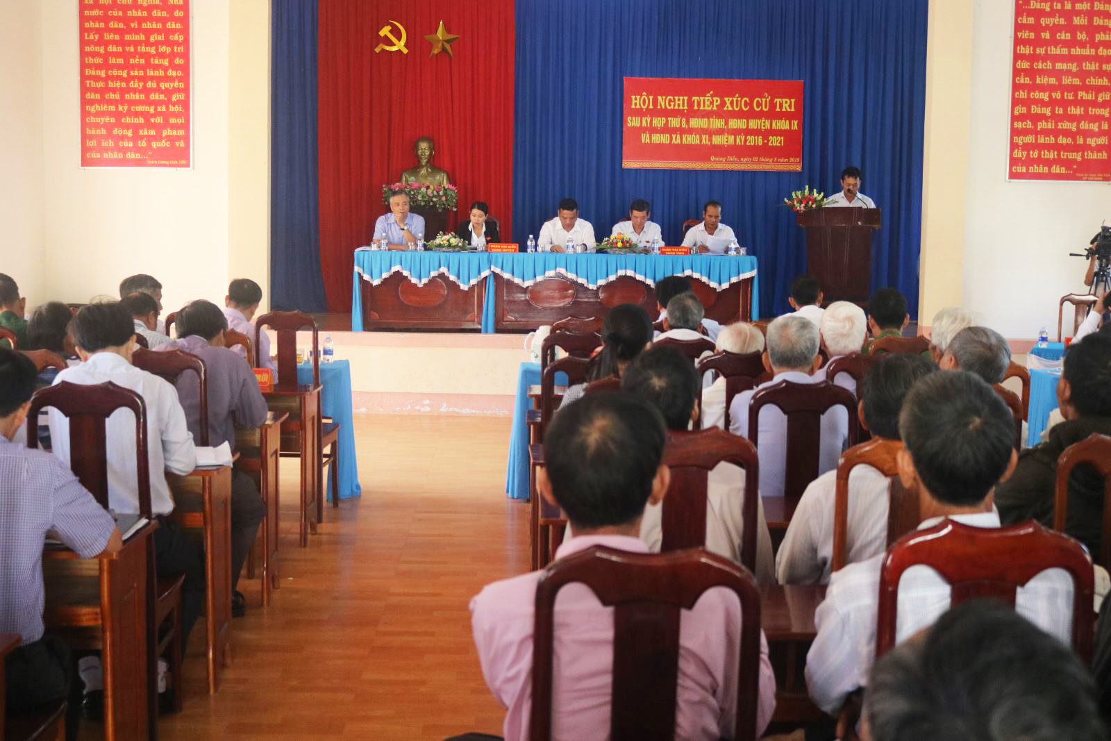 Đại biểu HĐND tỉnh, HĐND huyện tiếp xúc cử tri sau kỳ họp thứ Tám, khóa IX, nhiệm kỳ 2016-2021 tại xã Quảng Điền