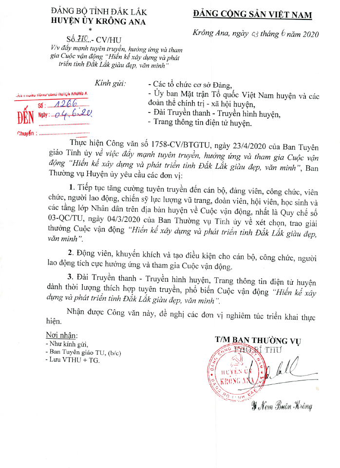 Đẩy mạnh tuyên truyền, hưởng ứng và tham gia cuộc vận động "hiến kế xây dựng và phát triển tỉnh Đắk Lắk giàu đẹp, văn minh"