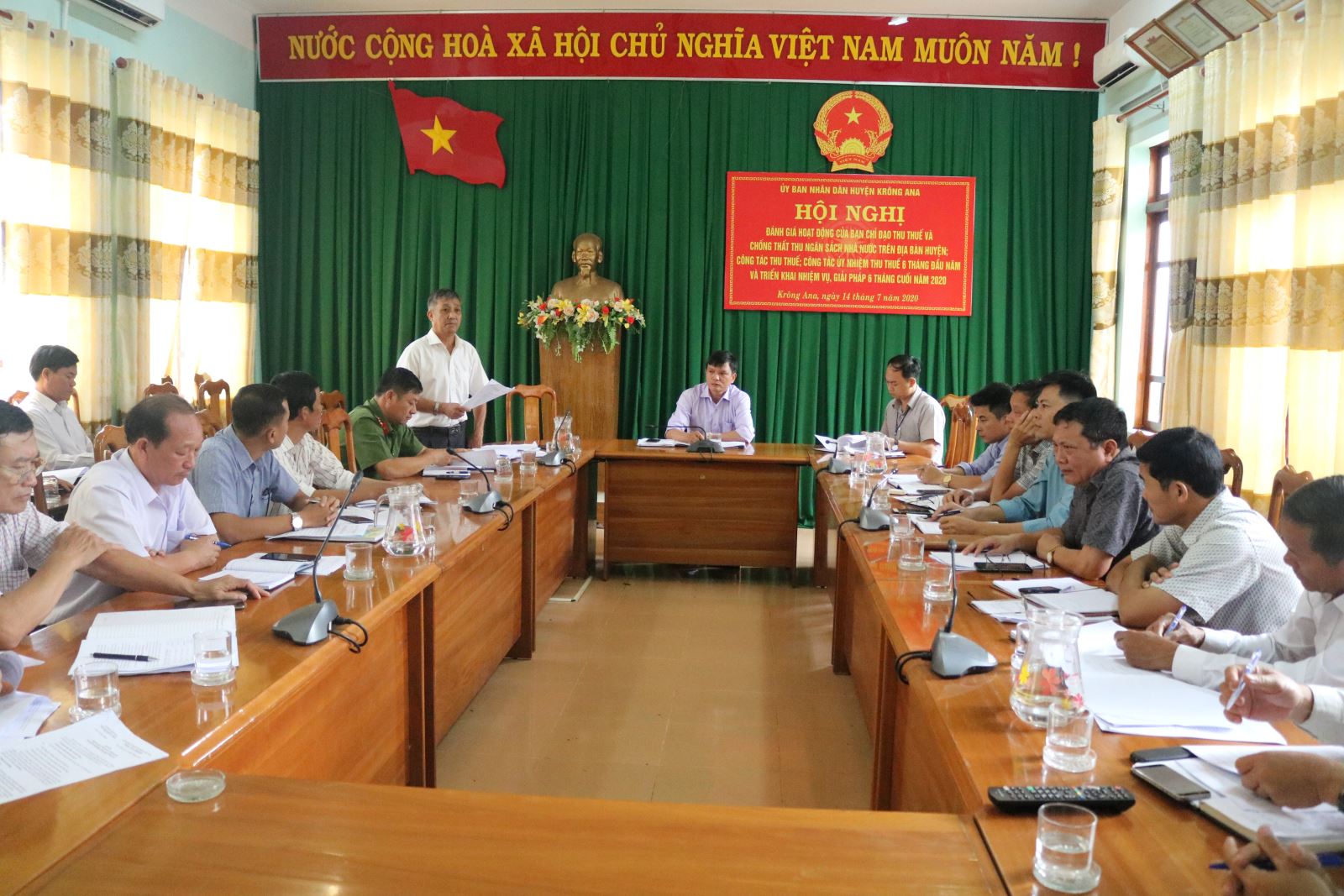 Hội nghị Sơ kết hoạt động của Ban Chỉ đạo đôn đốc công tác thu ngân sách Nhà nước trên địa bàn huyện
