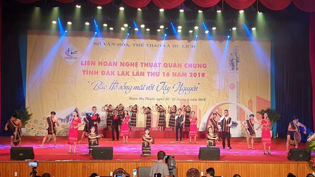 Đoàn nghệ Thuật quần chúng huyện Krông Ana, tham gia Liên hoan Nghệ thuật quần chúng tỉnh Đắk Lắk lần thứ 16 năm 2019