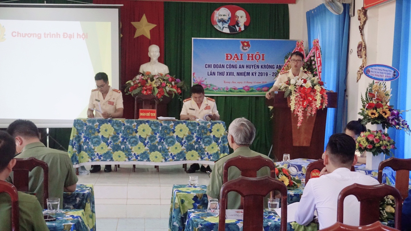 Đại hội Chi đoàn Công an huyện Krông Ana lần thứ XVII, nhiệm kỳ 2020 - 2022