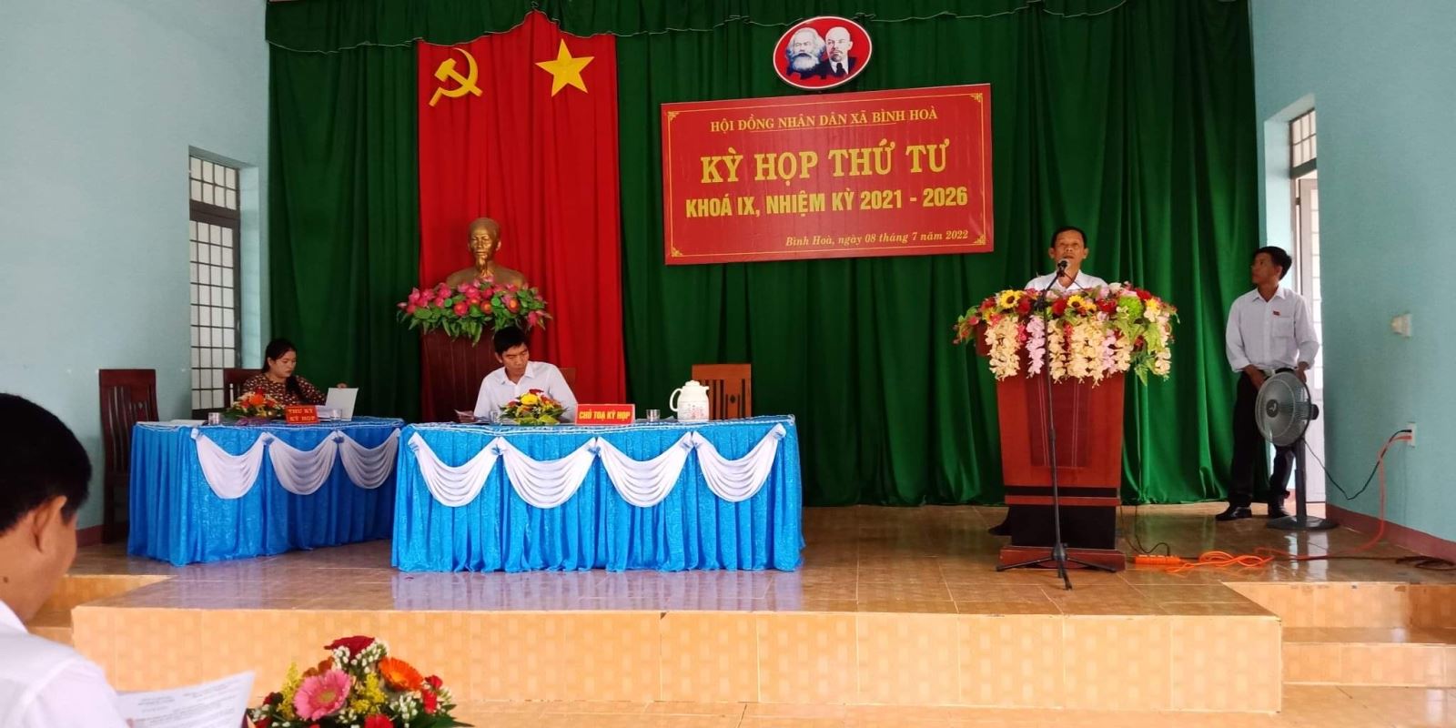 Kỳ họp thứ Tư HĐND xã Bình Hòa khóa IX, nhiệm kỳ 2021 - 2026