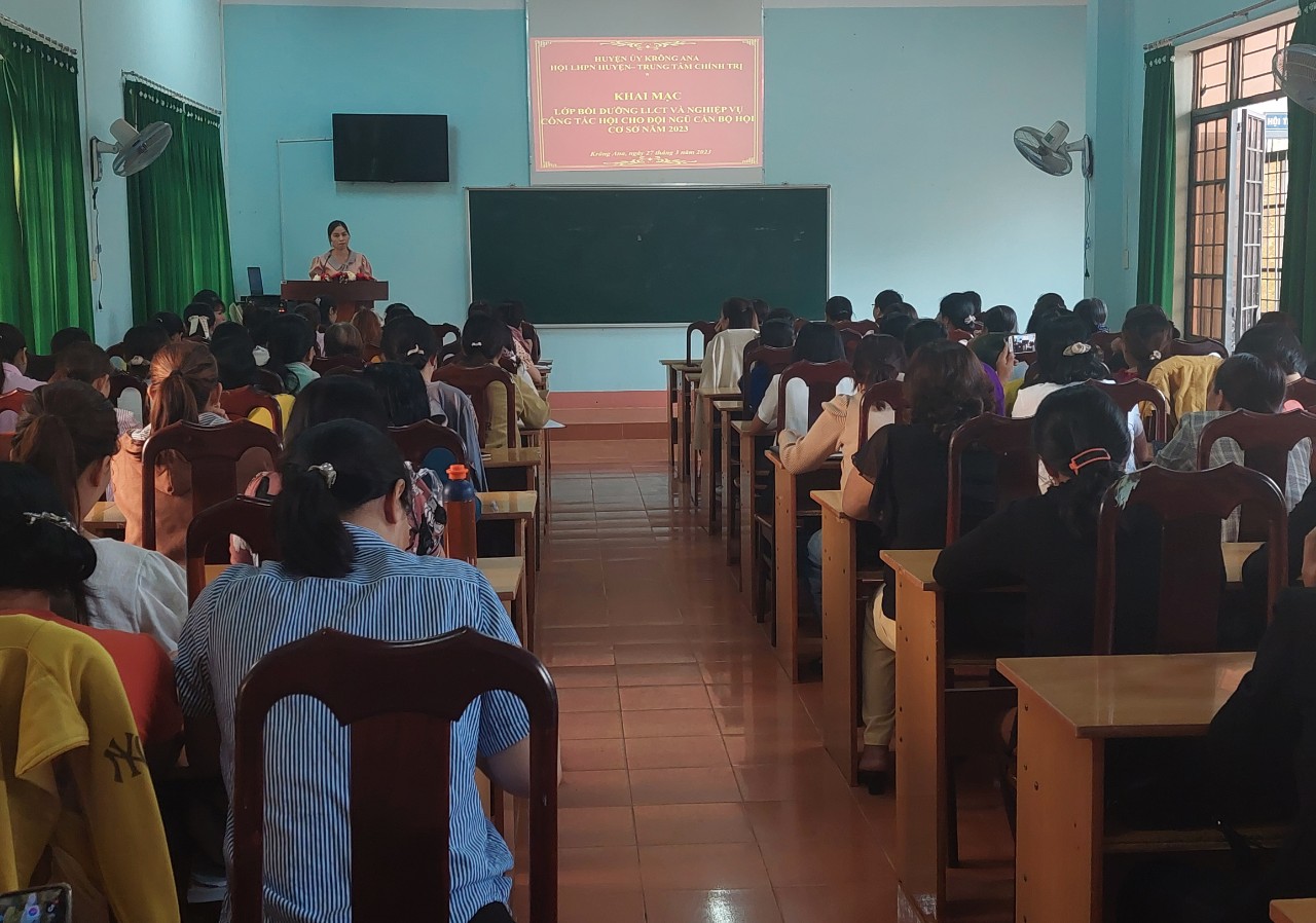 Khai mạc lớp bồi dưỡng lý luận chính trị và tập huấn nghiệp vụ công tác hội phụ nữ cơ sở năm 2023