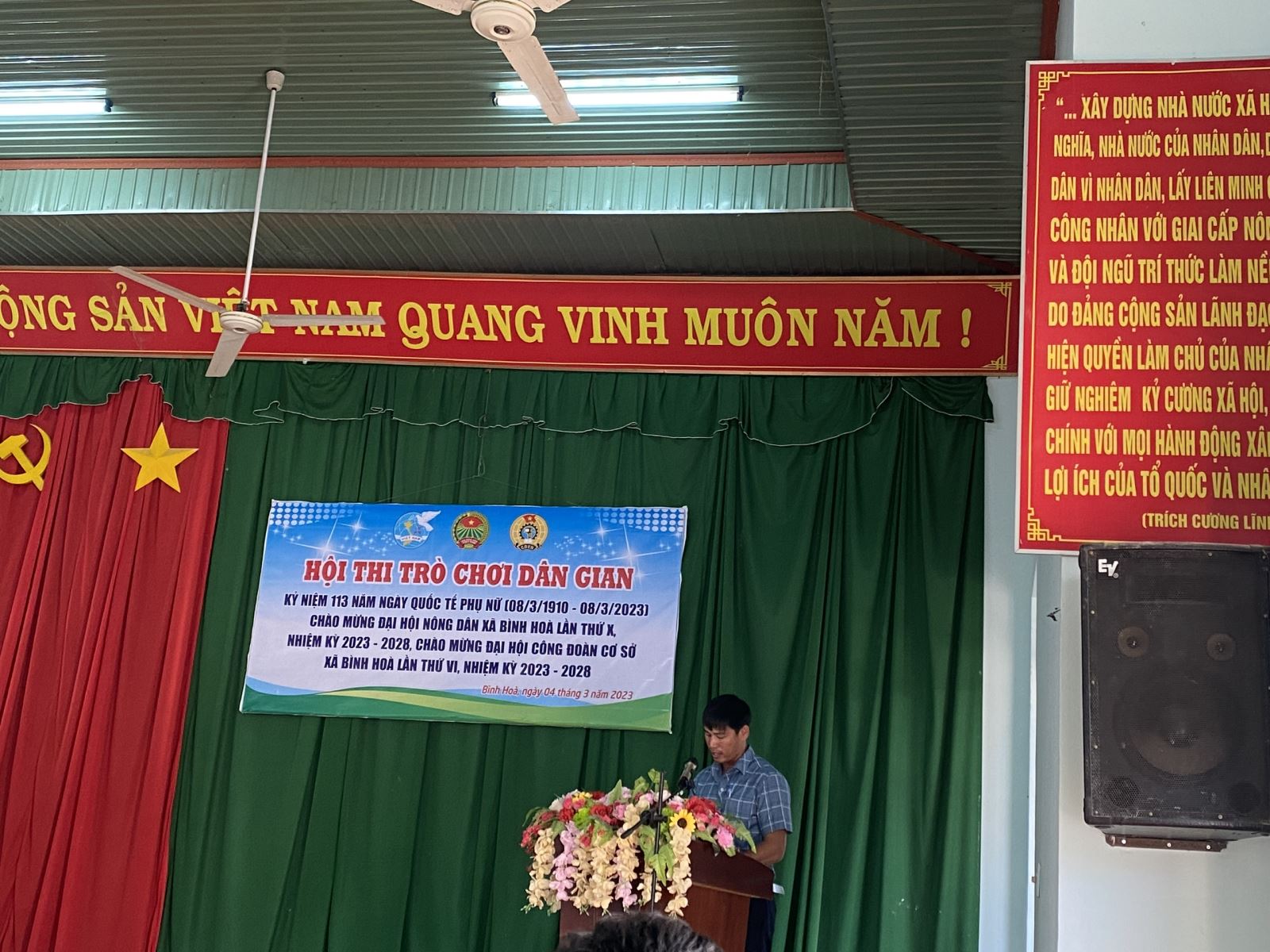 Xã Bình Hòa tổ chức Hội thi trò chơi dân gian nhân dịp Kỷ niệm 113 năm ngày Quốc tế Phụ nữ; Chào mừng Đại hội đại biểu nông dân, Đại hội Công đoàn cơ sở xã 