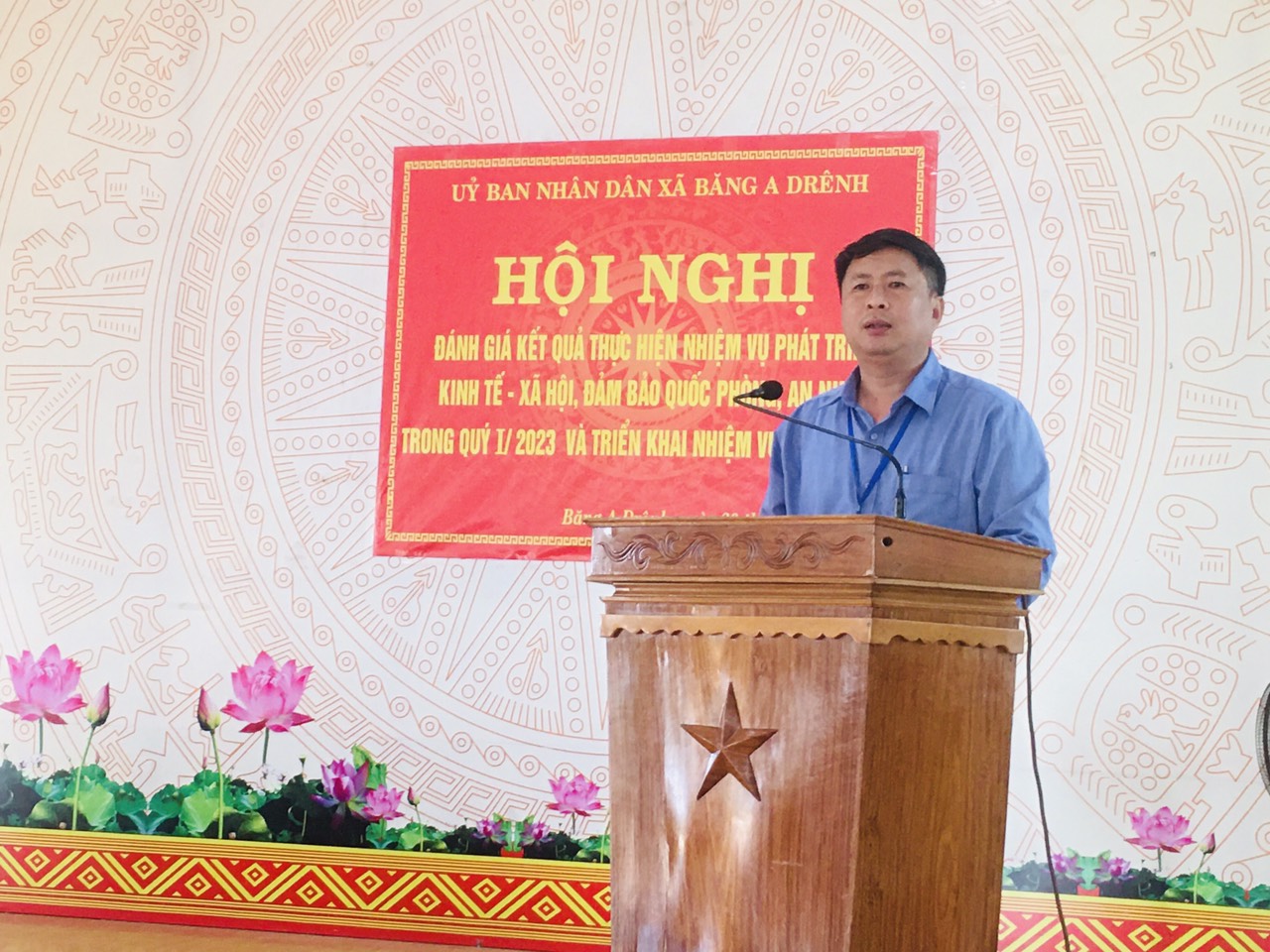UBND xã Băng A Drênh tổ chức hội nghị sơ kết công tác phát triển kinh tế, xã hội, đảm bảo quốc phòng, an ninh và Công tác Cải cách hành chính quý I/2023
