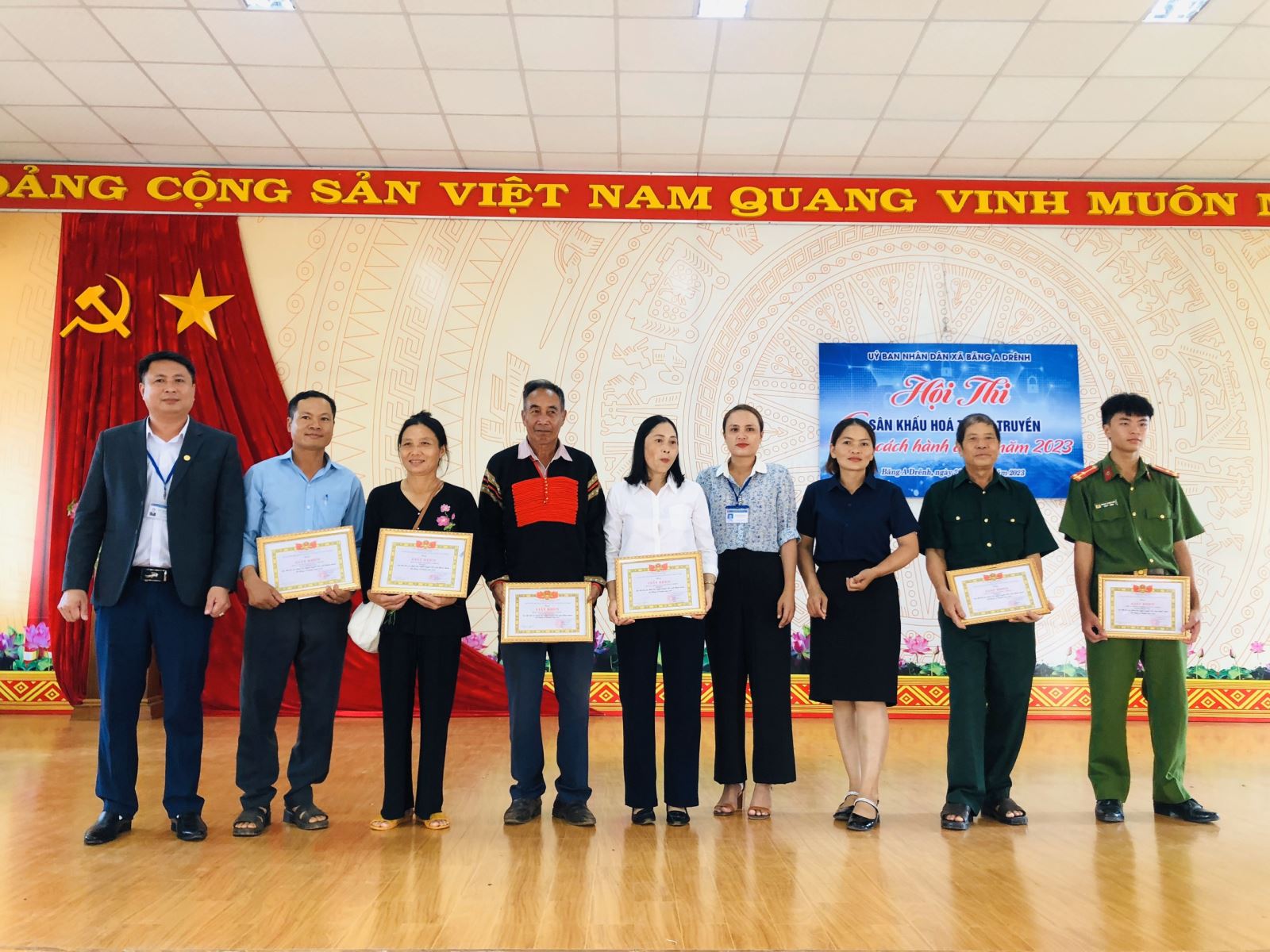 Xã Băng A Drênh tổ chức hội thi sân khấu hóa  tuyên truyền Cải cách hành chính năm 2023