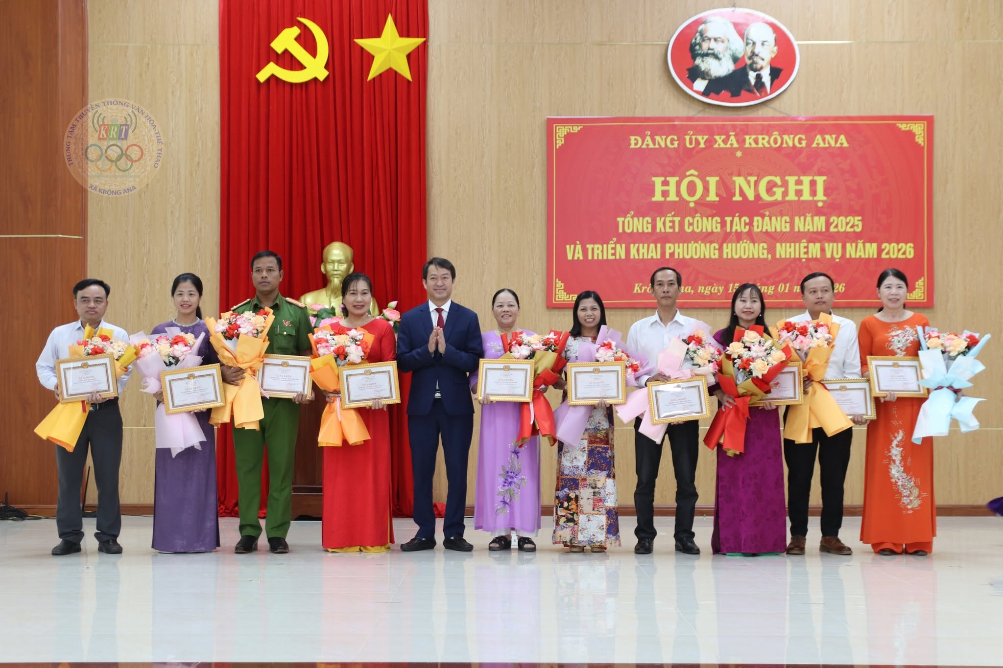 Đảng ủy xã Krông Ana tổ chức Hội nghị tổng kết công tác Đảng năm 2025, triển khai phương hướng, nhiệm vụ năm 2026