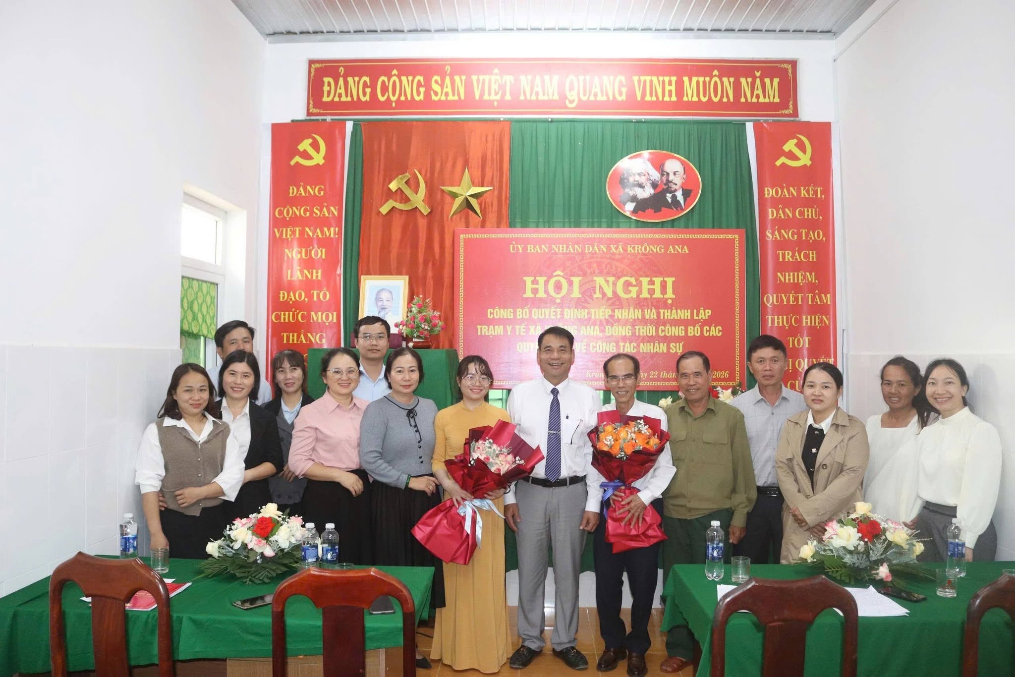 BND xã  Krông Ana tổ chức Hội nghị công bố Quyết định tiếp nhận và thành lập Trạm Y tế xã Krông Ana