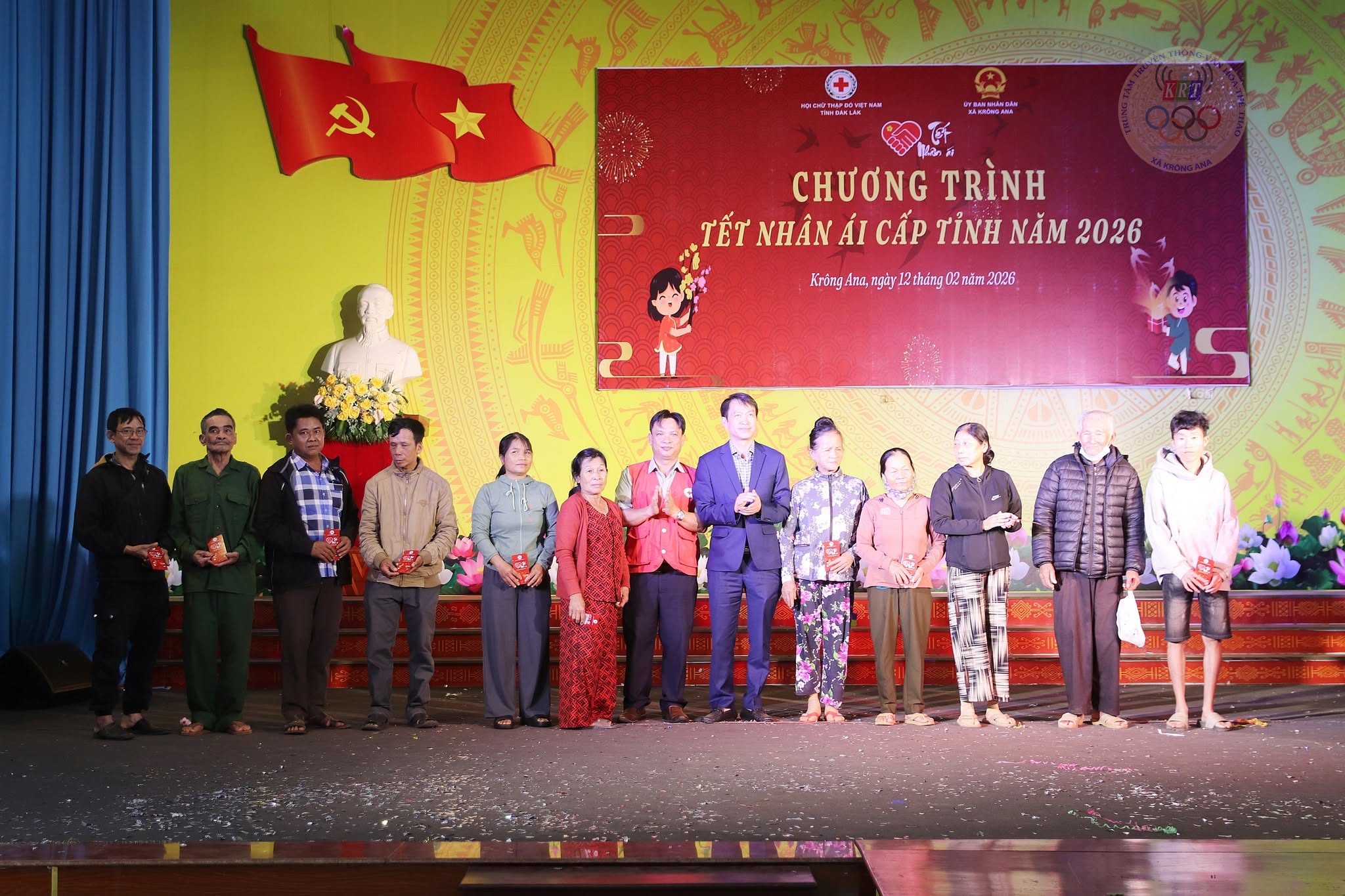 Hội chữ thập đỏ tỉnh Đắk Lắk phối hợp với xã Krông Ana tổ chức chương trình Tết Nhân Ái - Xuân Bính Ngọ