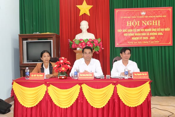 Hội nghị tiếp xúc cử tri với những người ứng cử đại biểu HĐND xã Krông Ana, nhiệm kỳ 2026 – 2031, tại thôn Đạt Lý 3