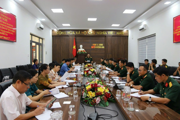 Hội nghị công bố quyết định thanh tra thực hiện Nghị định số 168/2028/NĐ-CP của Chính phủ về công tác quốc phòng đối với UBND huyện Krông Ana