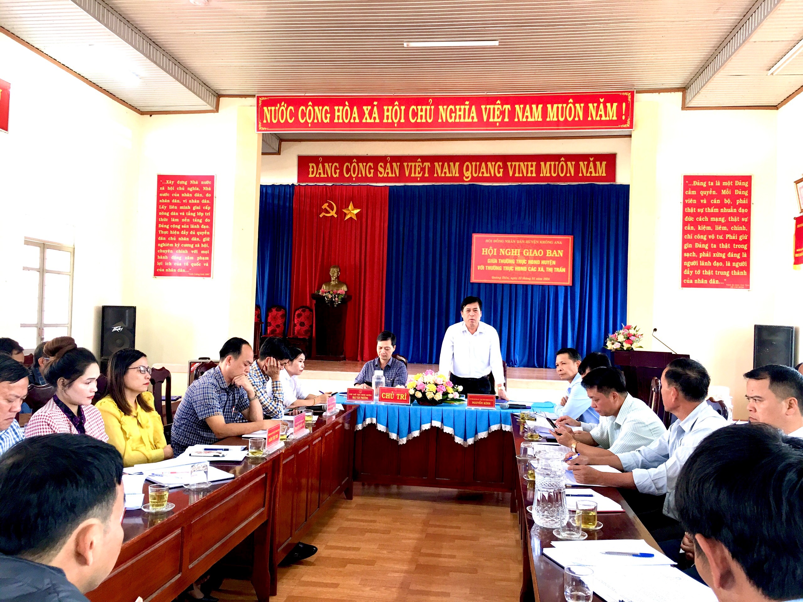 Thường trực HĐND huyện tổ chức Hội nghị giao ban giữa Thường trực HĐND huyện và Thường trực HĐND các xã, thị trấn quý I/2024