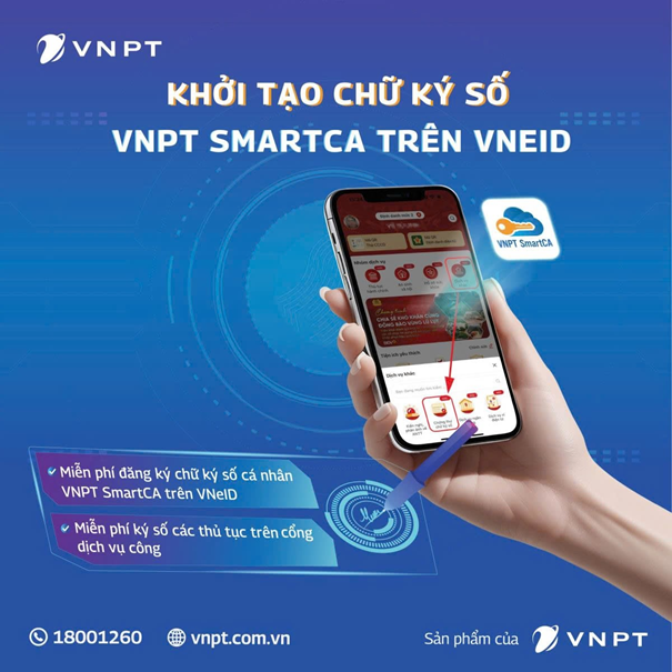 Đăng ký chữ ký số cá nhân VNPT SmartCA trên VneID