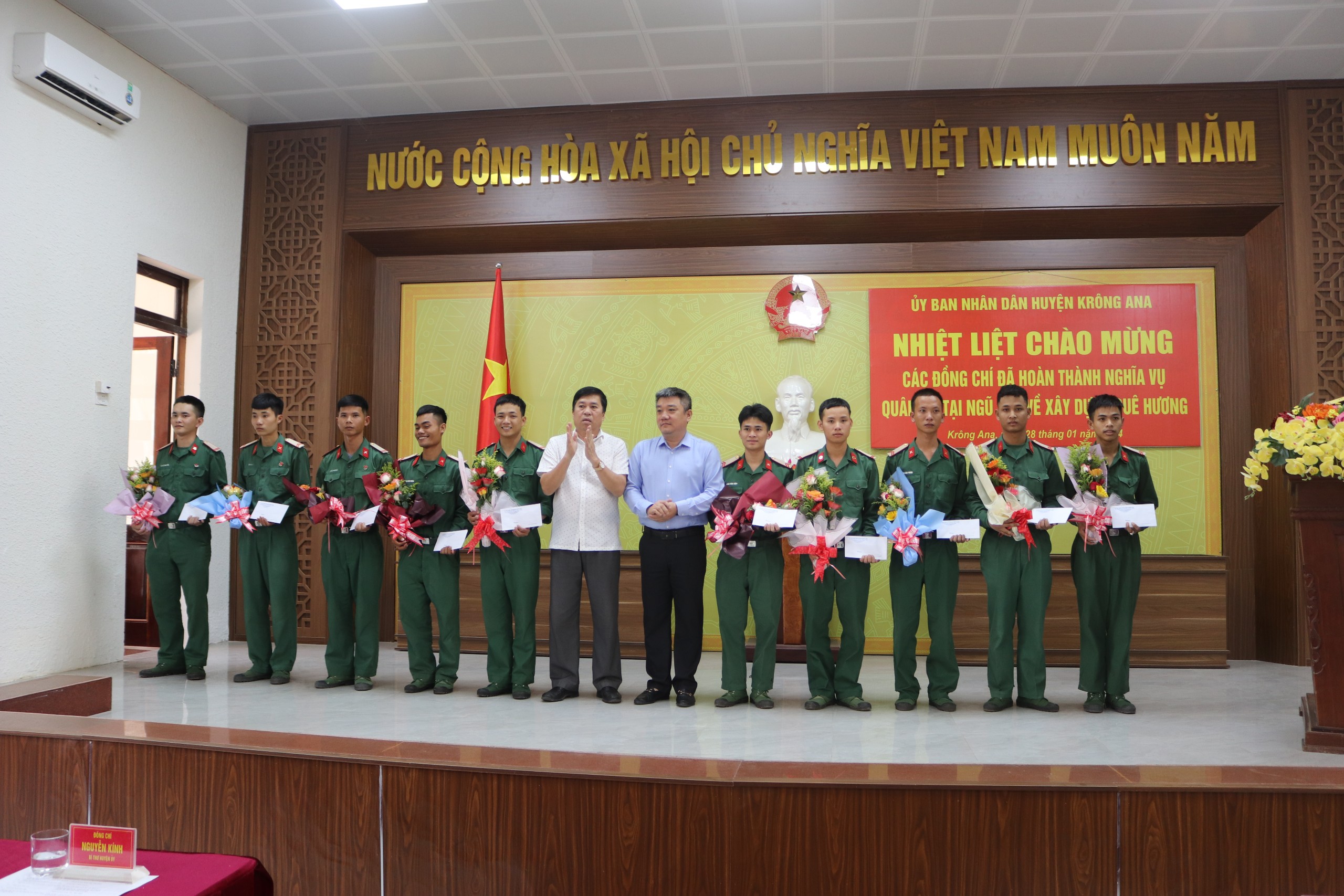 Huyện Krông Ana đón quân nhân hoàn thành nghĩa vụ quân sự tại ngũ trở về xây dựng quê hương